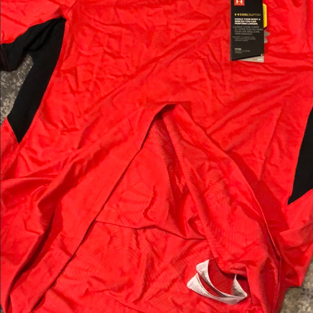 Under Armour Orange Coolswitch Running Shirt - Picture 8 of 8